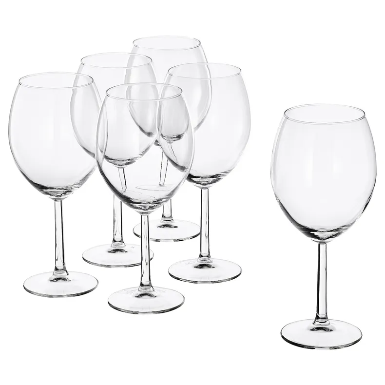 IKEA SVALKA СВАЛЬК, бокал для вина, прозрачное стекло, 60 кл 005.305.23 фото №1