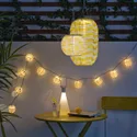 IKEA SOLVINDEN СОЛВИДЕН, подвесная светодиодная лампа, внешние овальные / желтые Волны, 26 см 005.722.35 фото thumb №2