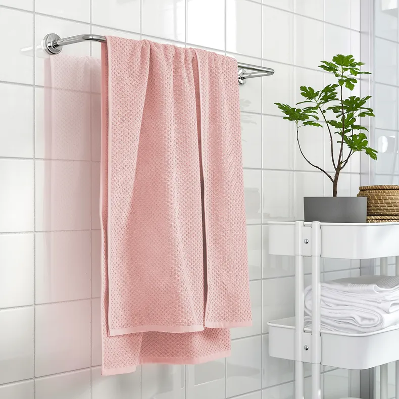 IKEA GULVIAL ГУЛЬВИАЛЬ, банное полотенце, бледно-розовый, 70x140 см 805.797.18 фото №3
