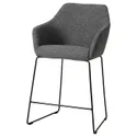 IKEA TOSSBERG ТОССБЕРГ, стул барный, металлический черный / огненный темно-серый 005.682.38 фото thumb №1