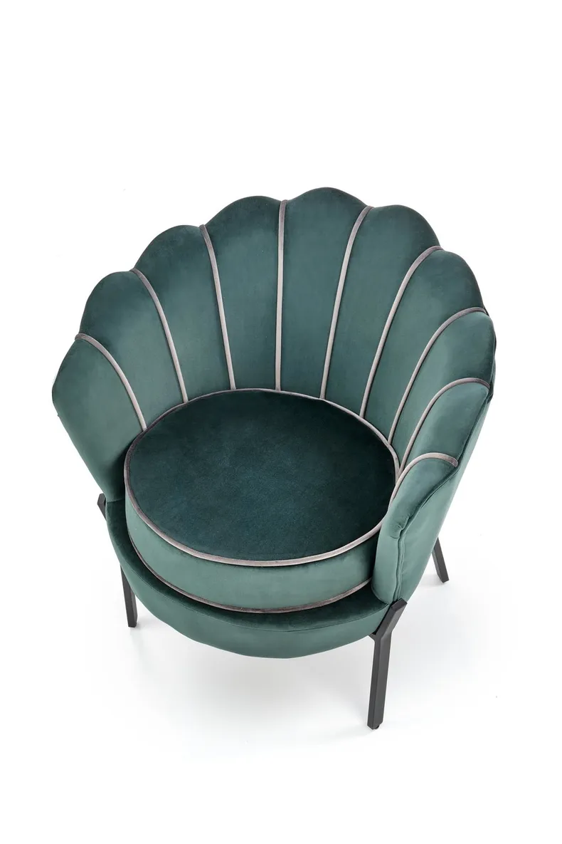 М'яке крісло HALMAR ANGELO темно-зелений/чорний фото №11