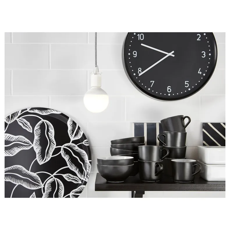 IKEA BONDIS БОНДІС, настінний годинник, низьковольтний / чорний, 38 см 105.430.92 фото №7