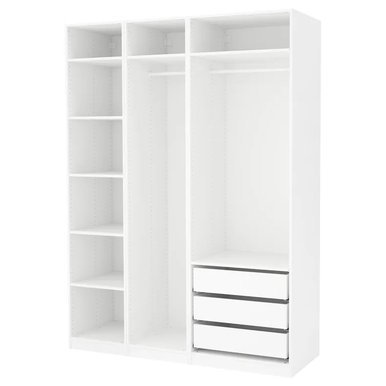 IKEA PAX ПАКС, гардероб, білий, 175x58x236 см 391.285.64 фото №1