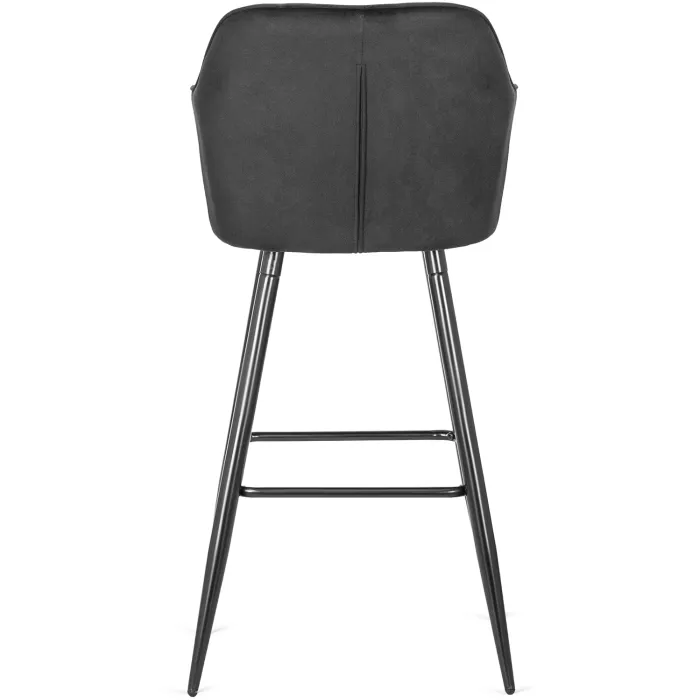 Барный стул бархатный MEBEL ELITE SALEM Velvet, черный / черный фото №10