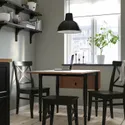 IKEA DANDERYD ДАНДЭРЮД / INGOLF ИНГОЛЬФ, стол и 2 стула, сосна черная / черный, 74 / 134x80 см 594.783.92 фото thumb №2
