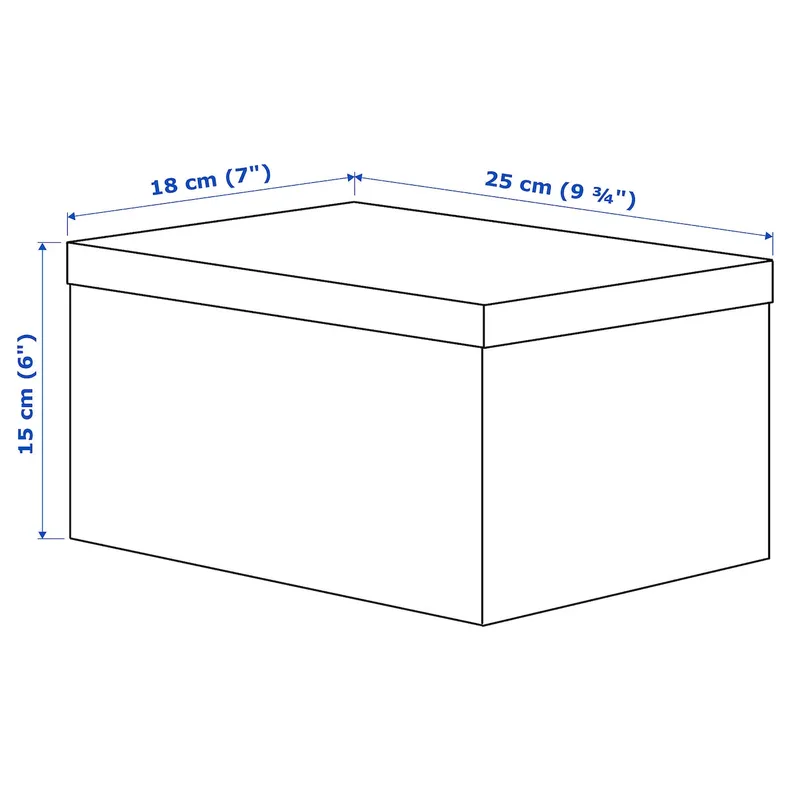 IKEA TJENA ТЙЕНА, коробка для зберігання з кришкою, білий, 18x25x15 см 103.954.21 фото №8