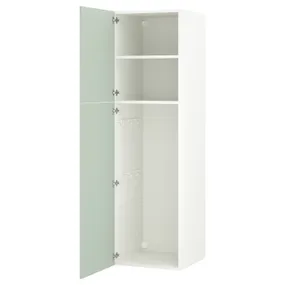 IKEA ENHET ЭНХЕТ, комбинация д / хранения, белый / бледный серо-зеленый, 60x62x210 см 894.973.13 фото
