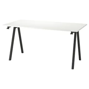 IKEA TROTTEN ТРОТТЕН, письменный стол, белый / антрацит, 160x80 см 394.295.62 фото