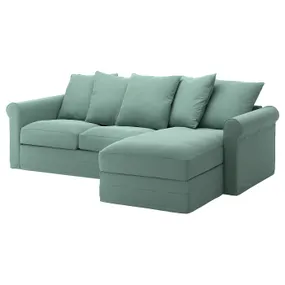 IKEA GRÖNLID ГРЕНЛІД, 3-місний диван із кушеткою, ЛЬЙУНГЕН світло-зелений 294.088.43 фото
