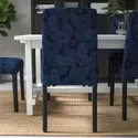 IKEA INGATORP ІНГАТОРП / BERGMUND БЕРГМУНД, стіл+4 стільці, чорний / КВІЛЛЬСФОРС темно-синій / синій, 110 / 155 см 794.289.52 фото thumb №4