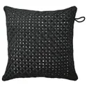 IKEA TOFTÖ ТОФТО, чехол на подушку, черный внешний / внутренний вид, 50x50 см 005.472.84 фото thumb №1