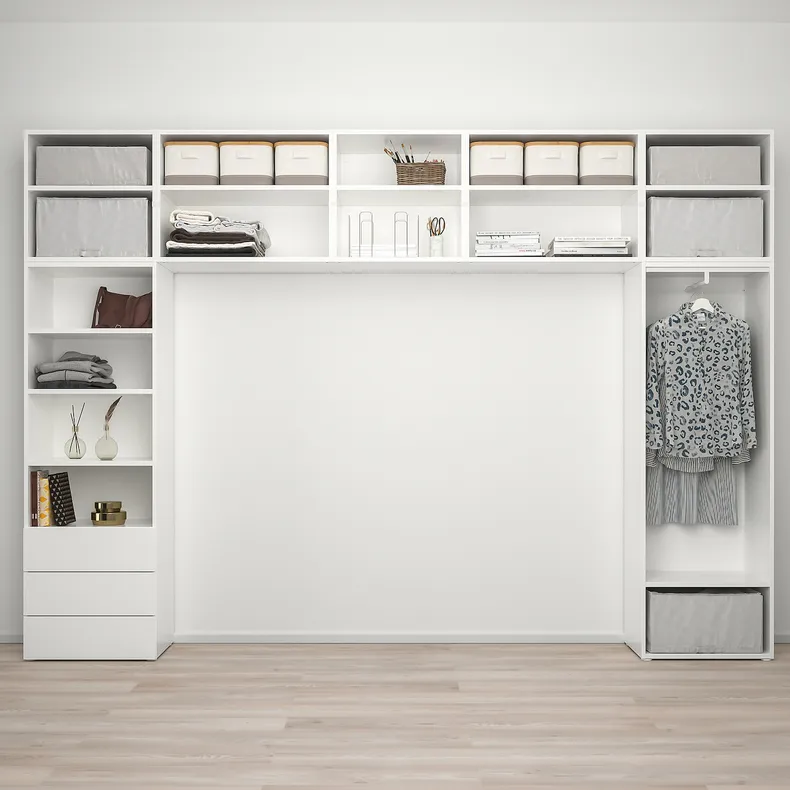 IKEA PLATSA ПЛАТСА, гардероб / 8 дверей+3 ящика, белый / Фонн Саннидал, 340x42x241 см 493.365.48 фото №3
