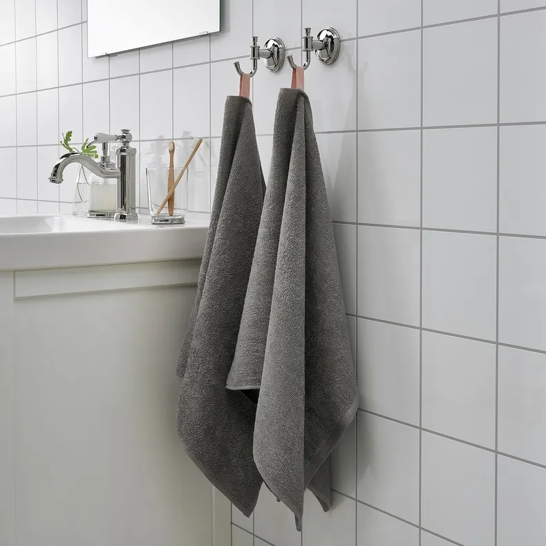 IKEA DIMFORSEN ДІМФОРСЕН, рушник для рук, сірий, 50x100 см 205.128.77 фото №4