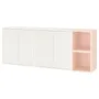IKEA EKET ЭКЕТ, комбинация настенных шкафов, белый / бледно-розовый, 175x35x70 см 394.942.70 фото