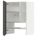 IKEA METOD МЕТОД, навесной шкаф д / вытяжки / полка / дверь, белый / Воксторп темно-серый, 60x80 см 895.044.79 фото thumb №1