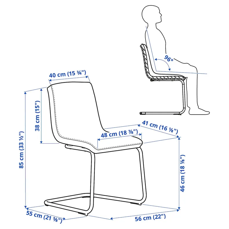 IKEA LUSTEBO ЛУСТЕБУ, стілець, Віола бежева / коричнева 905.344.61 фото №7
