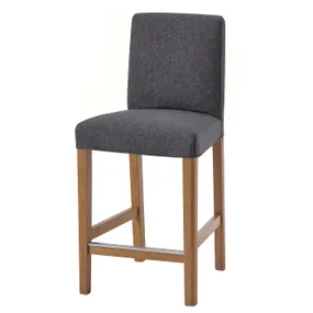 IKEA BERGMUND БЕРГМУНД, стул барный, имит. дуб / серебристый средний, 62 см 193.847.05 фото