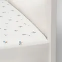 IKEA RÖDHAKE РЕДХАКЕ, простирадло на резинці д/дитяч ліжк, білий/ягідний візерунок, 60x120 см 704.438.53 фото thumb №4