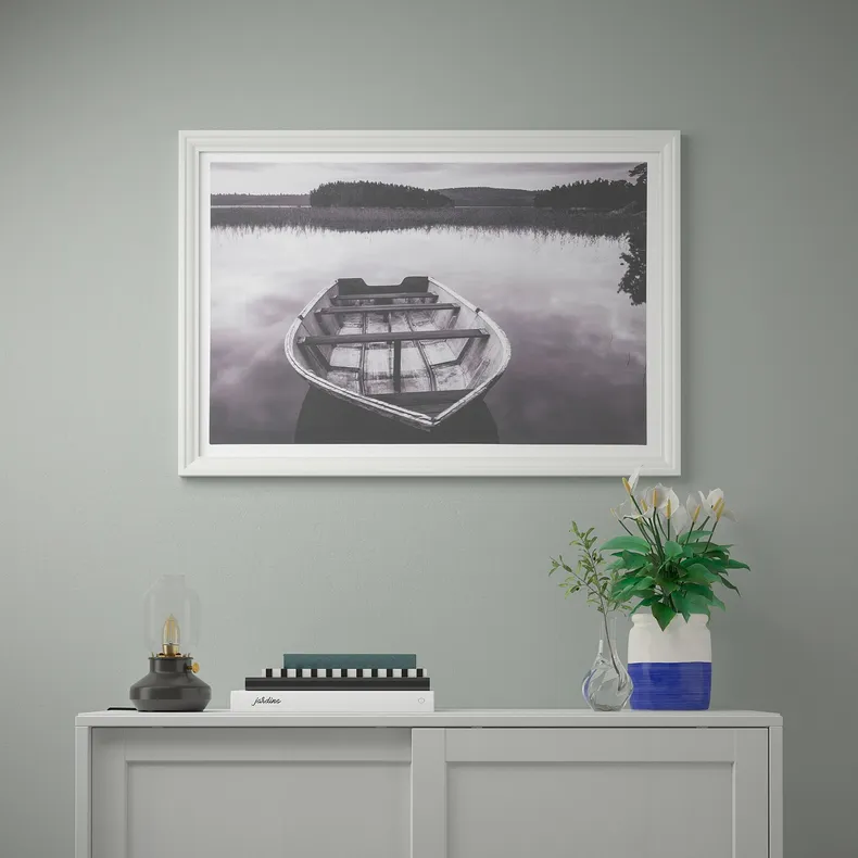 IKEA BILD БИЛЬД, постер, Лодка на озере Финнсйён, 91x61 см 004.422.58 фото №2