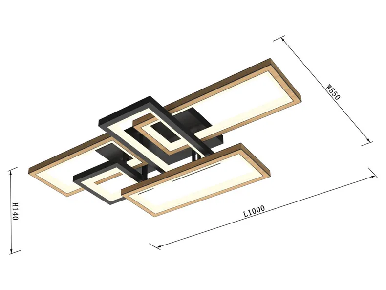 BRW Matera LED 5-точечный потолочный светильник с регулировкой яркости черный 091117 фото №5