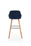 Барный стул HALMAR H93 ножки хокера - орех, обивка - темно-синий фото thumb №9