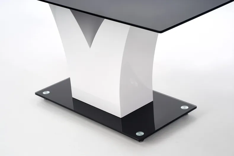Кухонний стіл HALMAR VESPER 160x90 см чорний, білий фото №5