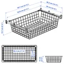 IKEA HJÄLPA ХЬЄЛПА, дротяний кошик із напрямною рейкою, білий, 60x40 см 592.134.67 фото thumb №3