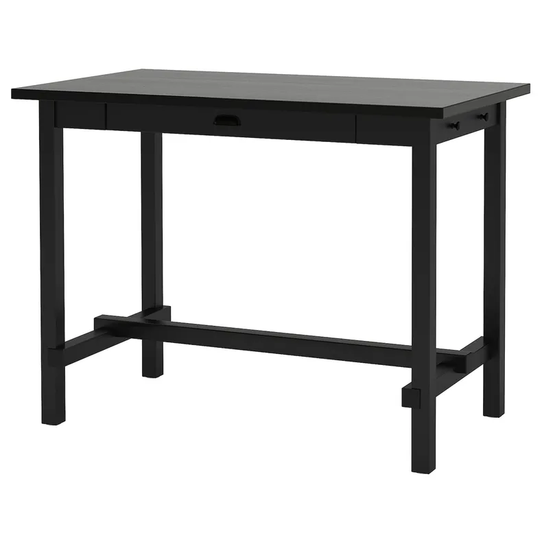 IKEA NORDVIKEN НОРДВІКЕН, барний стіл, чорний, 140x80x105 см 003.688.14 фото №1