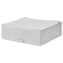 IKEA STUK СТУК, коробка для зберігання, білий/сірий, 55x51x18 см 403.095.73 фото thumb №1