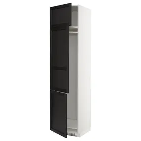 IKEA METOD МЕТОД, высокий шкаф д / холод / мороз / 3 дверцы, белый / Лерхиттан с черными пятнами, 60x60x240 см 394.627.97 фото
