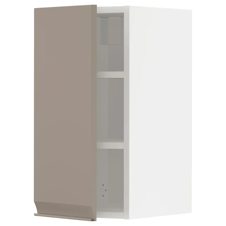 IKEA METOD МЕТОД, навесной шкаф с полками, белый / матовый темно-бежевый, 30x60 см 094.926.68 фото №1