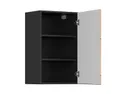 BRW Sole L6 верхний кухонный шкаф 45 см правый дуб галифакс натуральный, Черный/дуб галифакс натур FM_G_45/72_P-CA/DHN фото thumb №3