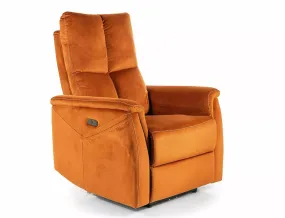 Раскладное кресло реклайнер SIGNAL Neptun M Velvet с функцией массажа, корица фото