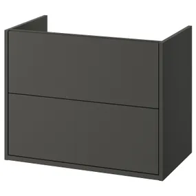 IKEA HAVBÄCK ХАВБЭКК, шкаф для раковины с ящиками, тёмно-серый, 80x48x63 см 305.350.67 фото