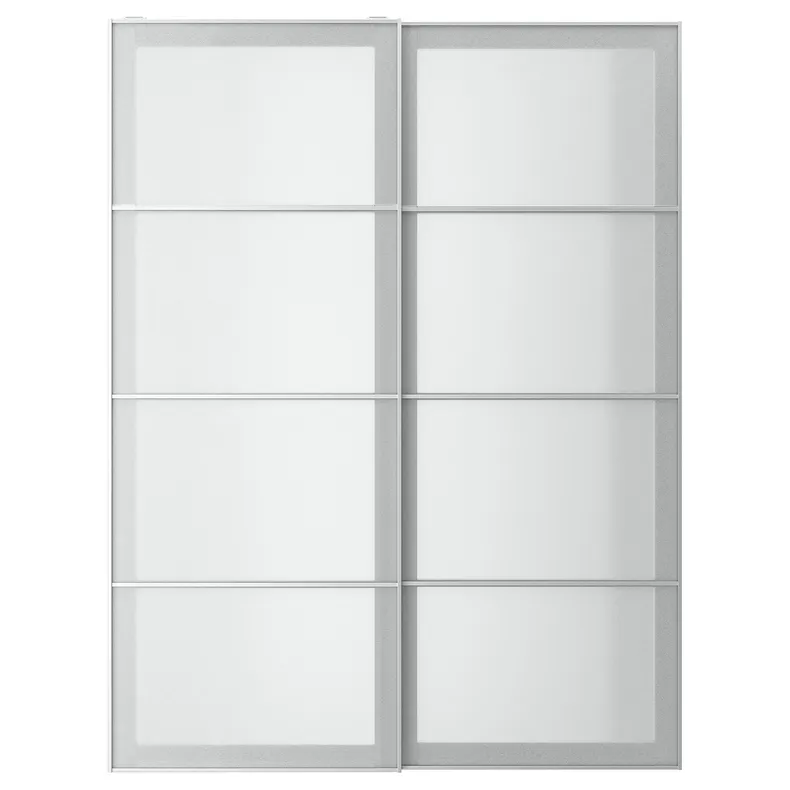 IKEA SVARTISDAL СВАРТИСДАЛЬ, пара раздвижных дверей, белая имитация бумаги, 150x201 см 294.397.88 фото №1