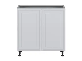 BRW Кухонный цокольный шкаф Верди 80 см двухдверный светло-серый матовый, греноловый серый/светло-серый матовый FL_D_80/82_L/P-SZG/JSZM фото