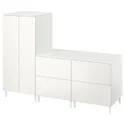 IKEA SMÅSTAD СМОСТАД / PLATSA ПЛАТСА, гардероб, белый с 2 комодами, 180x57x133 см 794.845.99 фото thumb №1