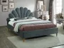 Двоспальне ліжко SIGNAL SANTANA Velvet, Bluvel 14 - сірий, 160x200 фото