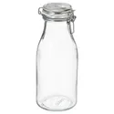 IKEA KORKEN КОРКЕН, банка с крышкой, в форме бутылки, прозрачное стекло, 1 l 105.413.66 фото thumb №1