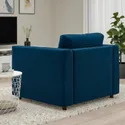 IKEA VIMLE ВІМЛЕ, крісло, Джупард темно-зелено-синій 294.771.29 фото thumb №3