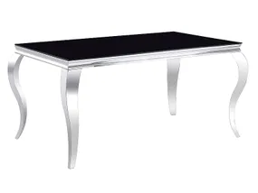 Стол обеденный SIGNAL PRINCE, чёрный / хром, 90x150 фото