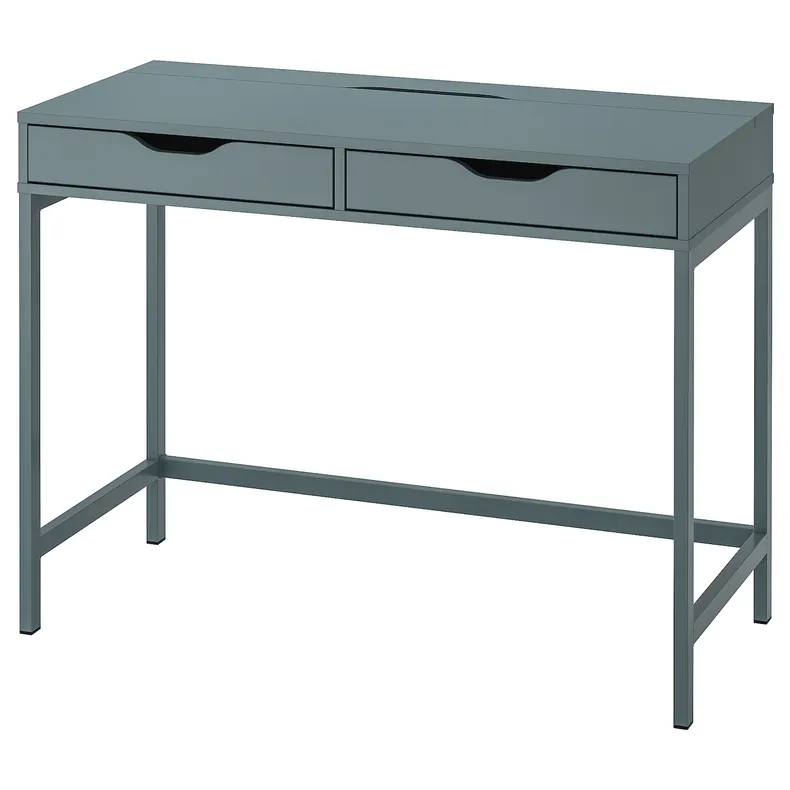 IKEA ALEX АЛЕКС, письмовий стіл, сіро-бірюзовий, 100x48 см 204.838.08 фото №1