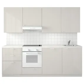 IKEA METOD МЕТОД, кухня, белый Максимера и Рингхульт светло-серый, 240x60x228 см фото