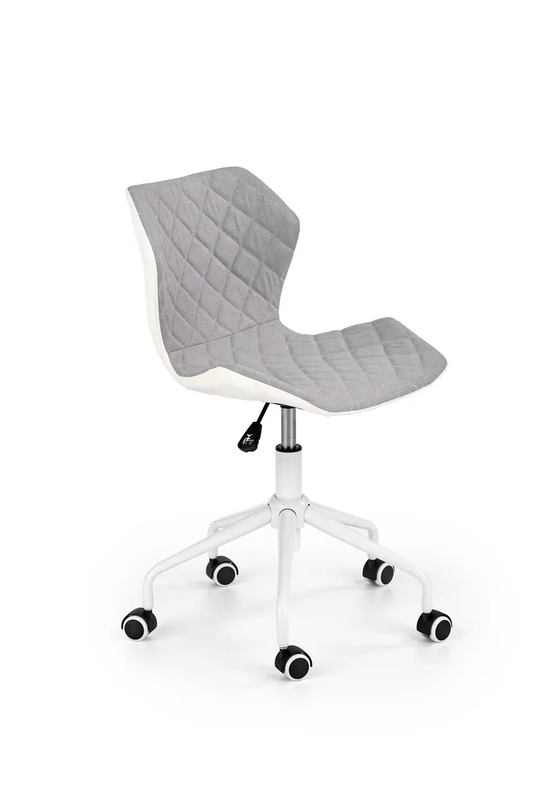 Крісло комп'ютерне офісне обертове HALMAR MATRIX 3 сірий / білий, тканина фото №1