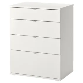 IKEA VIHALS ВІХАЛЬС, комод із 4 шухлядами, функція білого кольору/фіксація/розблокування, 70x47x90 см 004.832.39 фото