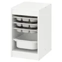 IKEA TROFAST ТРУФАСТ, комб д/збер з коробкою/лотками, білий сірий/білий, 34x44x56 см 495.332.90 фото thumb №1