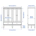 IKEA IDANÄS ИДАНЭС, шкаф со складными стеклян дверцами, тёмно-коричневый с пятнами, 121x50x135 см 604.960.31 фото thumb №7