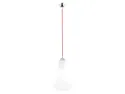 BRW Стеклянный подвесной светильник Kama белого и красного цвета 052117 фото thumb №1