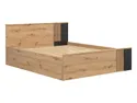 BRW Кровать Vabres 160x200 дубовые рейки ручной работы, дуб ремесленный/черный LOZ/160-DASN/DASN/CA фото thumb №5