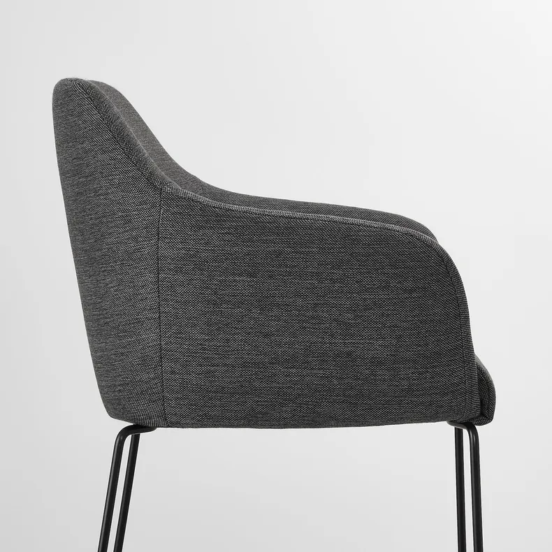 IKEA TOSSBERG ТОССБЕРГ, стул, черный / серый металл 904.353.24 фото №5